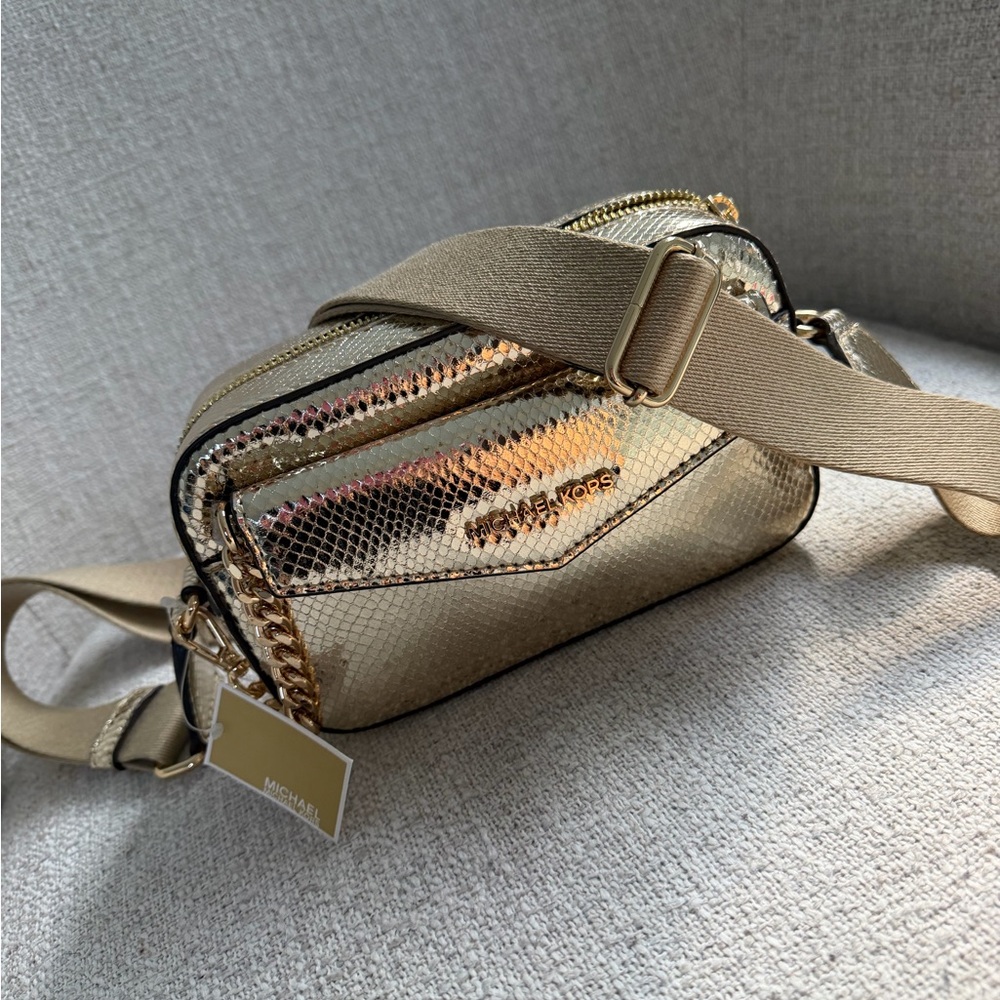 Michael Kors Metallic Gold Crossbody Bag